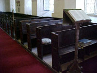 View of pews to the north of the nave.