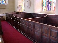 The family box pews on the south of the south aisle.