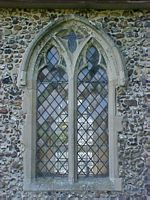 Outside view of the north chancel window.