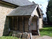 Church porch from the west.